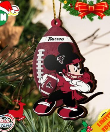 NFL Atlanta Falcons Mickey Mouse Christmas Ornament 2023 Christmas Tree Decorations
