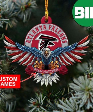 NFL Atlanta Falcons Xmas Tree Decorations American US Eagle Personalized Custom Name Ornament