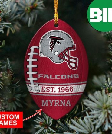 NFL Atlanta Falcons Xmas Tree Decorations Custom Name Football Christmas Ornament