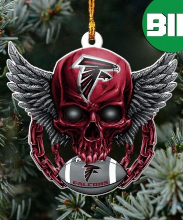 NFL Atlanta Falcons Xmas Tree Decorations Skull Christmas Gift Ornament