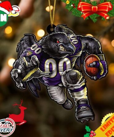 NFL Baltimore Ravens Sport Ornament 2023 Christmas Tree Decorations