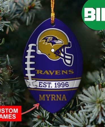 NFL Baltimore Ravens Xmas Gift For Tree Decorations Best Unique Custom Name Ornament