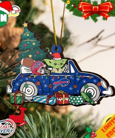 NFL Buffalo Bills And Baby Yoda Christmas Ornament 2023 Christmas Tree Decorations