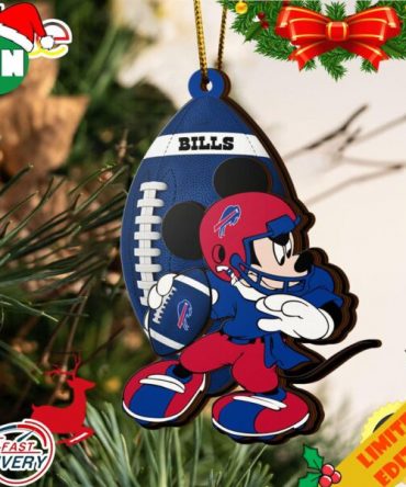 NFL Buffalo Bills Mickey Mouse Christmas Ornament 2023 Christmas Tree Decorations