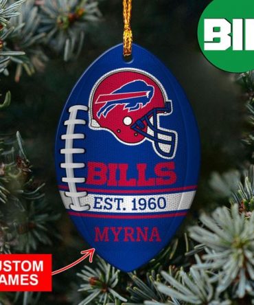 NFL Buffalo Bills Xmas Gift Football Custom Name Tree Decorations Ornament