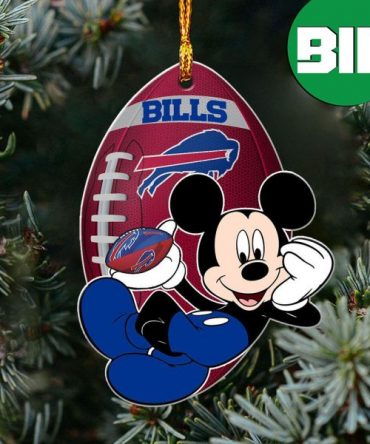NFL Buffalo Bills Xmas Gift For Pine Tree Decorations Mickey Mouse Disney Custom Name Ornament