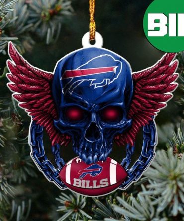 NFL Buffalo Bills x Skull Xmas Gift For Pine Tree Decorations Ornament