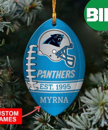 NFL Carolina Panthers Xmas Gift For Fans Football Custom Name Christmas Ornament