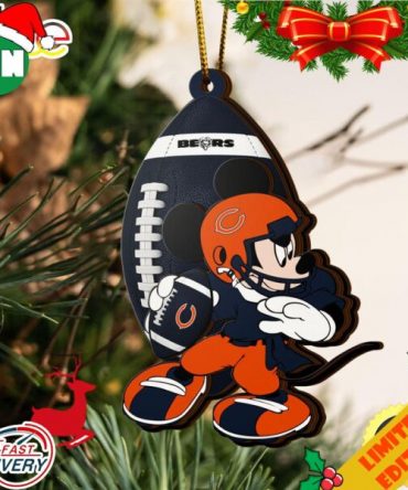 NFL Chicago Bears Mickey Mouse Christmas Ornament 2023 Christmas Tree Decorations