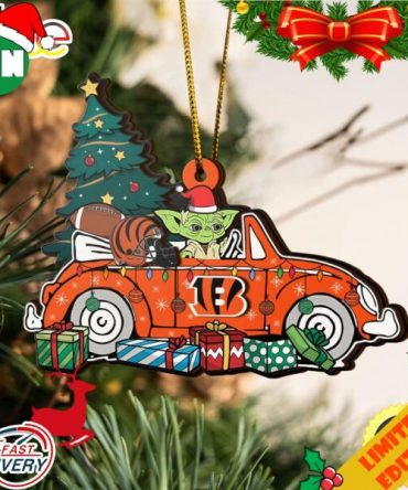 NFL Cincinnati Bengals And Baby Yoda Christmas Ornament 2023 Christmas Tree Decorations