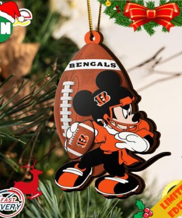 NFL Cincinnati Bengals Mickey Mouse Christmas Ornament 2023 Christmas Tree Decorations