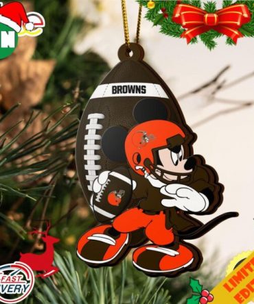 NFL Cleveland Browns Mickey Mouse Christmas Ornament 2023 Christmas Tree Decorations
