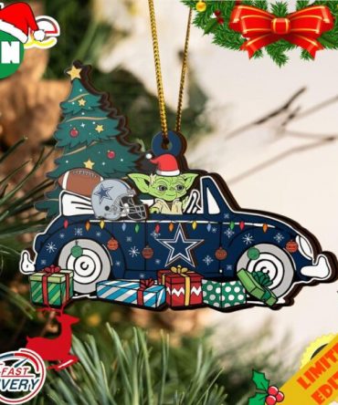 NFL Dallas Cowboys And Baby Yoda Christmas Ornament 2023 Christmas Tree Decorations