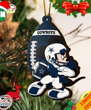 NFL Dallas Cowboys Mickey Mouse Christmas Ornament 2023 Christmas Tree Decorations