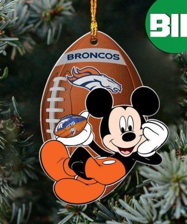 NFL Denver Broncos Xmas Gift Mickey Mouse Disney Christmas Tree Decorations Ornament