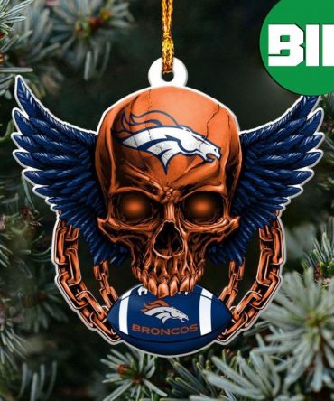 NFL Denver Broncos x Skull Christmas Tree Decorations Xmas Gift Ornament