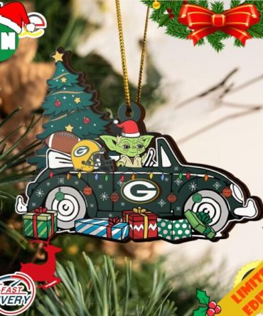 NFL Green Bay Packers And Baby Yoda Christmas Ornament 2023 Christmas Tree Decorations