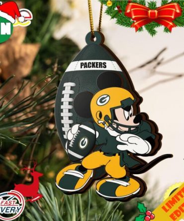 NFL Green Bay Packers Mickey Mouse Christmas Ornament 2023 Christmas Tree Decorations