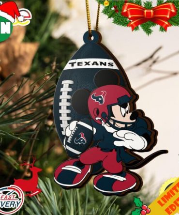 NFL Houston Texans Mickey Mouse Christmas Ornament 2023 Christmas Tree Decorations