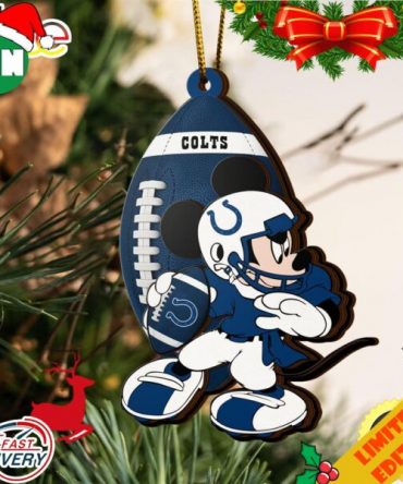 NFL Indianapolis Colts Mickey Mouse Christmas Ornament 2023 Christmas Tree Decorations