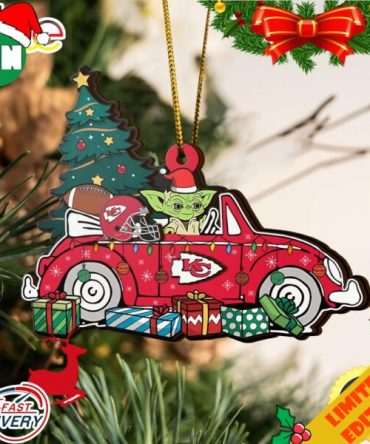 NFL Kansas City Chiefs And Baby Yoda Christmas Ornament 2023 Christmas Tree Decorations