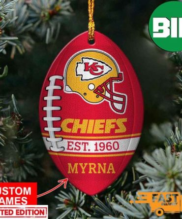 NFL Kansas City Chiefs Xmas Gift For Fans Tree Decorations Custom Name Ornament