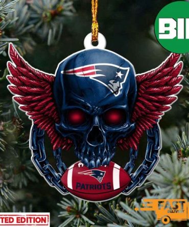 NFL New England Patriots Xmas Tree Decorations Skull Ornament