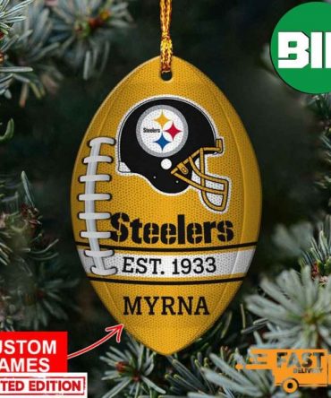 NFL Pittsburgh Steelers Xmas Custom Name Ornament Christmas Gift Home Decor
