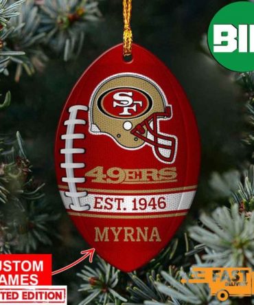 NFL San Francisco 49ers Xmas Custom Name Ornament Christmas Tree Decorations