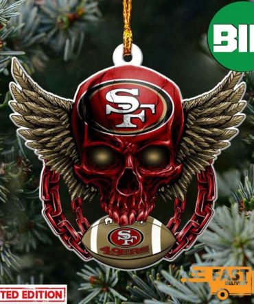 NFL San Francisco 49ers Xmas Skull Christmas Tree Decorations Ornament