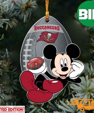 NFL Tampa Bay Buccaneers Xmas Mickey Custom Name Ornament