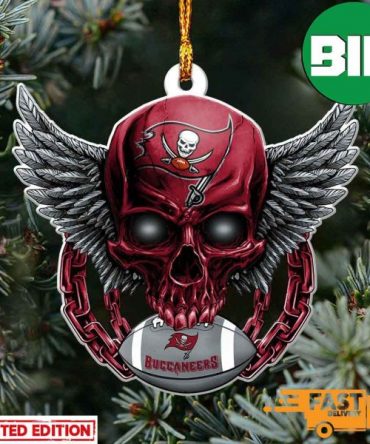 NFL Tampa Bay Buccaneers Xmas Skull Ornament
