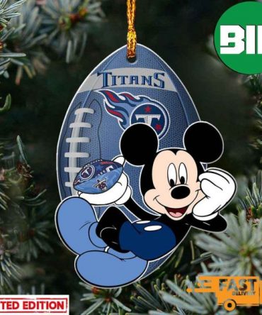 NFL Tennessee Titans Xmas Ornament Mickey Custom Name For Christmas Tree Decorations