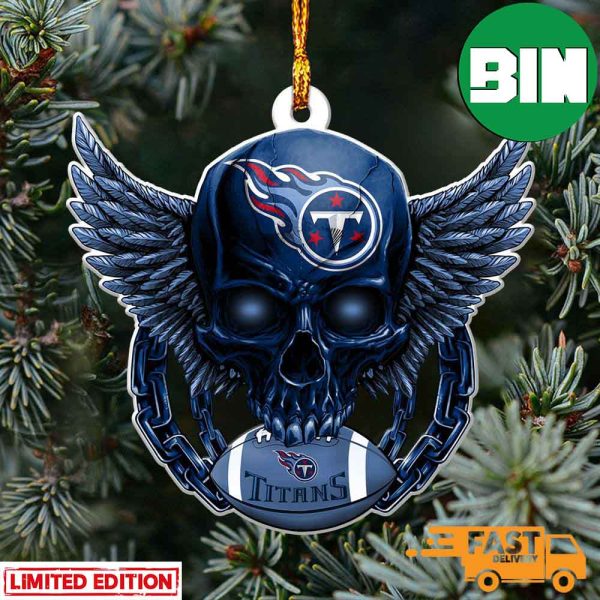 NFL Tennessee Titans Xmas Ornament Skull Christmas Gift For Fans