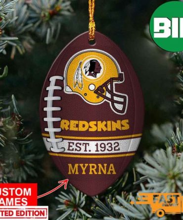 NFL Washington Redskins Xmas Custom Name Ornament For Fans