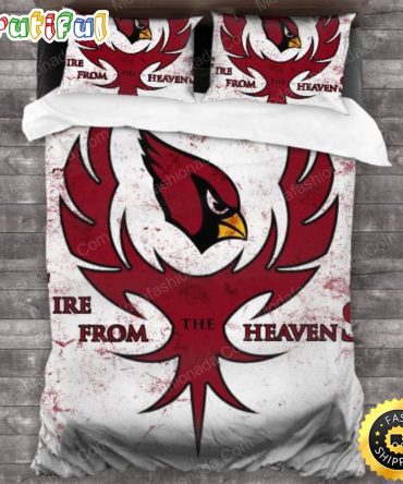 NFL Arizona Cardinals White Red Bedding Set
