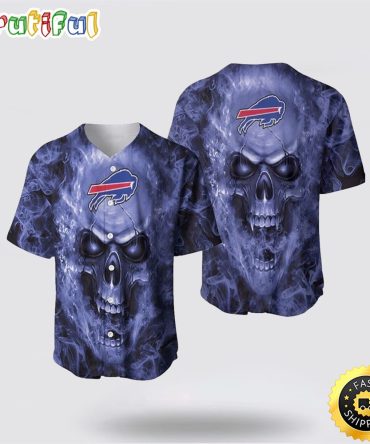 NFL Buffalo Bills Baseball Jersey Skull Unleash Your Team Spirit With Trendy Designs