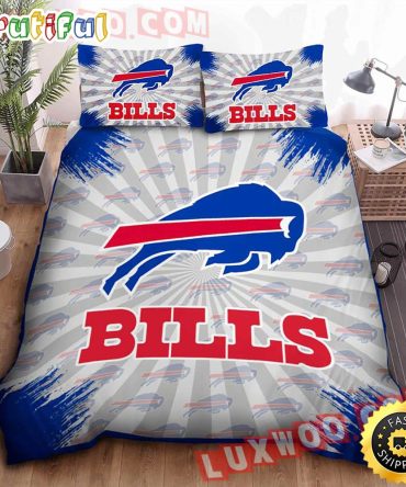 NFL Buffalo Bills Logo Highlight Grey Bedding Set