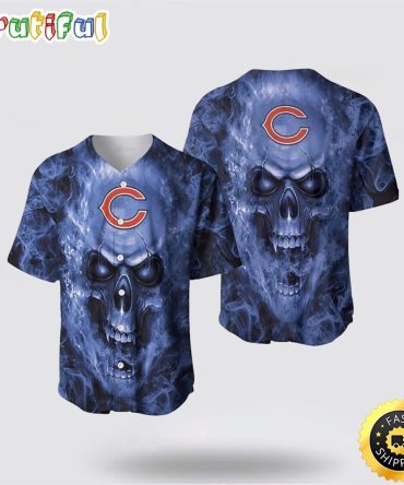 NFL Chicago Bears Baseball Jersey Skull Unleash Your Team Spirit With Trendy Designs