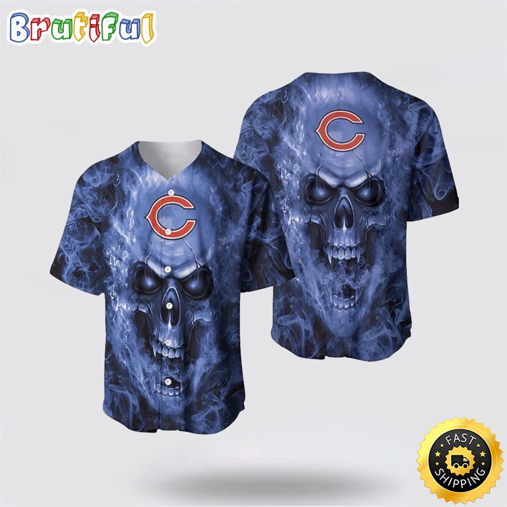 NFL Chicago Bears Baseball Jersey Skull Unleash Your Team Spirit With Trendy Designs
