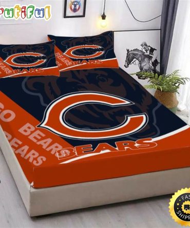 NFL Chicago Bears New Design In Dark Blue Bedding Set V2