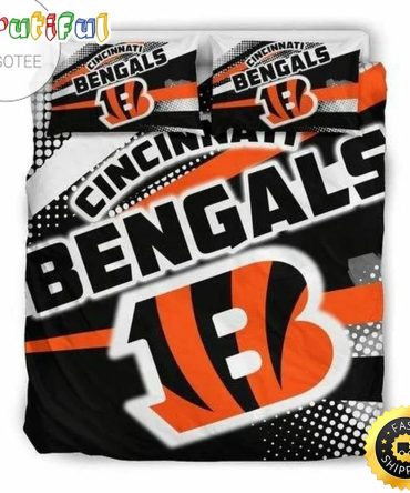 NFL Cincinnati Bengals Black Orange Bedding Set