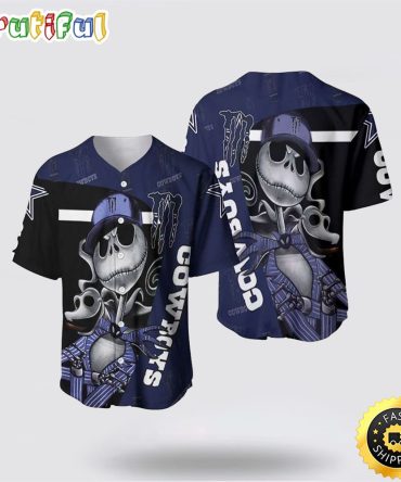 NFL Dallas Cowboys Baseball Jersey Jack Skellington Limited Edition Gift