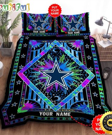NFL Dallas Cowboys Custom Name Magic Carpet Bedding Set V2