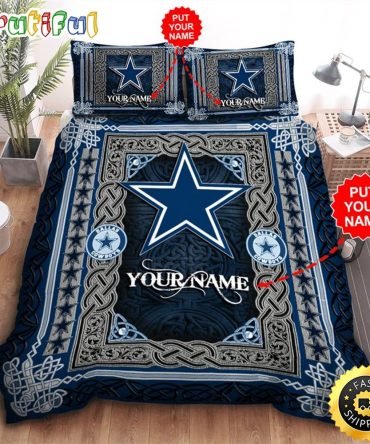 NFL Dallas Cowboys Custom Name Magic Carpet Bedding Set