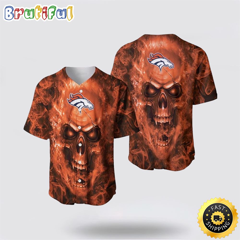 NFL Denver Broncos Baseball Jersey Skull Unleash Your Team Spirit With Trendy Designs