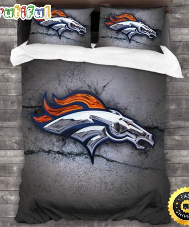 NFL Denver Broncos Grey Bedding Set
