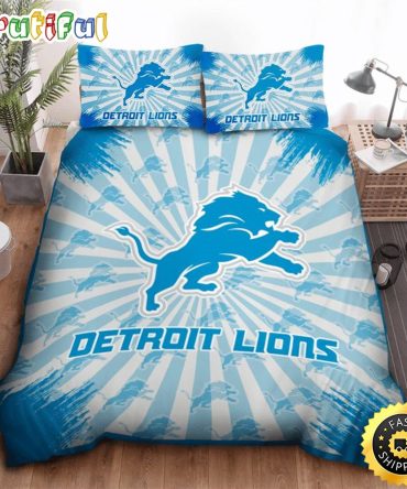 NFL Detroit Lions Light Blue Bedding Set