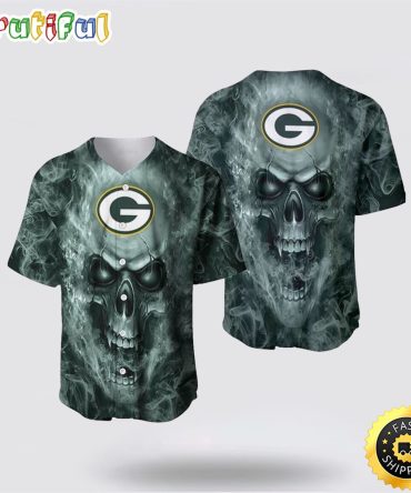 NFL Green Bay Packers Baseball Jersey Skull Unleash Your Team Spirit With Trendy Designs