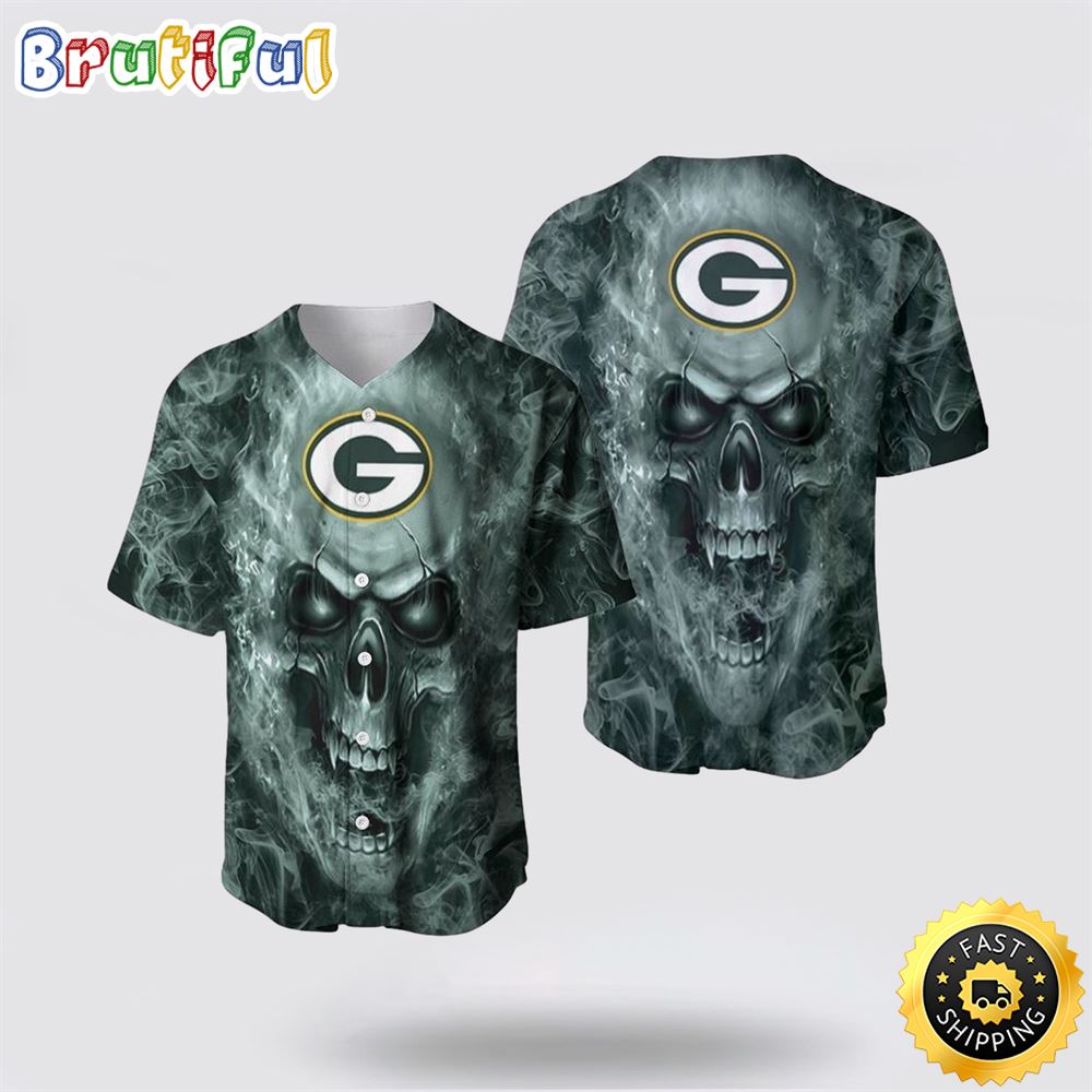 NFL Green Bay Packers Baseball Jersey Skull Unleash Your Team Spirit With Trendy Designs